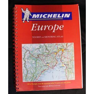 2002 Michelin Europe Tourist and Motoring Atlas Map Main Road Name Index 5th Ed